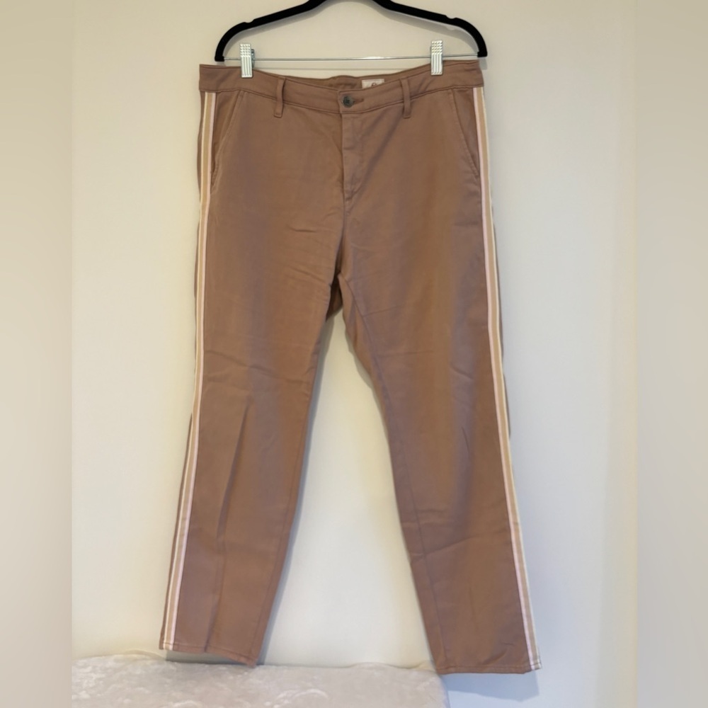 ADRIANO GOLDSCHMIED | ‘Caden’ Tan Pants With Stripes Down The Sides